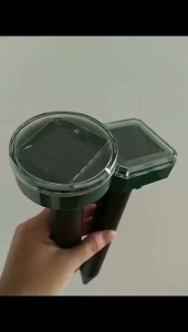 Solar Animal Repellant Portable Ultrasonic Mouse Pest Deterrent Continuous 24-Hour Protection Bird Pet Supplies Sound Siren for Garden Courtyard Farm Lawn