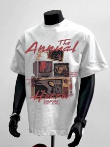 Áo Thun Cotton Nguyên Chất Thời Trang Nam Cổ Tròn Tay Ngắn in Họa Tiết Cổ Điển Thường Ngày Mùa Hè Đa Năng Thoải Mái