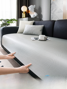 Ice Silk Sofa Cushion Summer Cool Mat Anti-Slip Leather Sofa Cover New 2025 Luxury Sensation Cool Pad Cloth Modern Simple Style