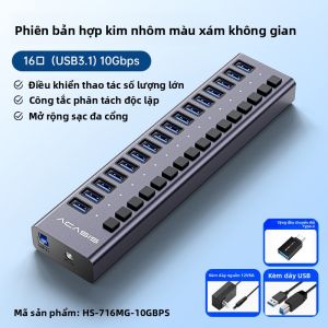ACASIS | Bộ Chia USB3.1 Mở Rộng Với Bộ Đổi Nguồn Độc Lập