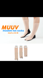 Kaos Kaki Jempol Panjang Wanita Bawah Hitam Nylon Muslimah Socks