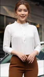 ÁO SƠ MI NỮ KIỂU CỔ BÈO NGỰC BÈO CÔNG SỞ