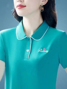 QIAOXIZI | Casual Stylish Polo Shirt for Middle-aged Moms