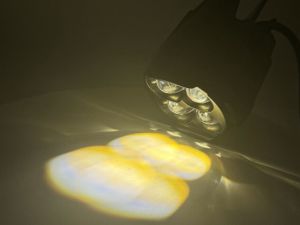 New 4-LED Night Hawk Mini Driving Light Auxiliary Light Waterproof Motorcycle Light Dual Color LED Light