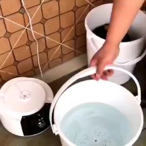 Xô Máy giặt mini DEKE XPB-45 đựng giày dép máy giặt xoáy cực mạnh đảo chiều 2 lồng giặt quần 4kg