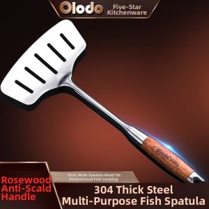 Olodo | Long Handle Wide Fish Turner 304 Stainless Steel