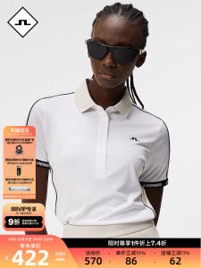 JLINDEBERG Womens Golf Polo Shirt Short Sleeve Contrast Color Collar T-Shirt Early Autumn Fashion Casual Polyester Fiber