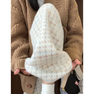 Quần Ống Rộng Kẻ Caro Cổ Điển Pháp Cạp Cao Cho Nữ Mùa Thu Đông Quần Ống Đứng Ôm Vừa Vặn Có Dây Rút Thường Ngày