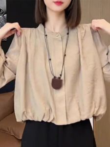 DAIXIANGFEIZI | Cotton Linen Spring Autumn New Style European Fashion Short Shirt