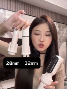 Luccica-เครื่องม้วนลอนผมอัตโนมัติ 3in1 หวีผมตรงผมรวดเร็ว ที่ดัดผมไฟฟ้า ปรับได้3ระดับ แกนม้วนผมโรลม้วนหวีลอนผมไฟฟ้า 28/32/40MM