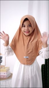 Hijab Bergo Zahra Anak Jersey Akrilik Size L 3-10 Tahun / Hamidah Anak Jersey Premium