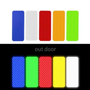 10pcs/set Reflective Stickers High Visibility Waterproof Warning Reflector Tapes Self-adhesive Safety Reflect Strips For Bicycle