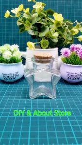 ขวดแก้วรูปทรงดาวสูง 6.5 ซ.ม.