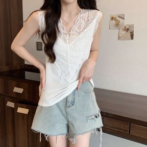 QIAOCHENXIAN | Plus Size Sleeveless Lace Camisole