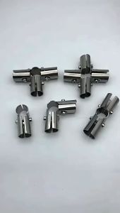 2PCS Metal Tube Connector 25mm Structural Pipe Fixed Parts More Strong Landing Airing Rack Rod Joint