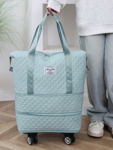 Universal Wheel Detachable Travel Bag Large Capacity Multi-Layer Extended Fitness Buggy Bag Female Dry Wet Separation Maternity Package