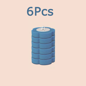 Wall-mounted 1 Set Disposable Toilet Brush with 6 Refills Cleaning Liquid Wall-Mounted Cleaning Tool for Bathroom Replacement