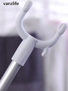 Extendable Aluminium Clothes Fork Laundry Hanger Rod Fork Stick