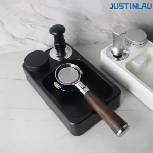 JUSTINLAU 51/ 53/58mmCoffee Tamper Station Multifunctional Espresso Tamping Holder ABS Base Portafilter Home Barista Tools