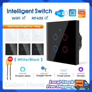 Tuya WiFi Switch Smart DIY Home Light 1/2/3/4 Gang Touch Wall Switches For Alexa Google Tuya App Tmall Genie Smart Home Switch