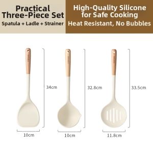 CAROTE | Non-Stick Silicone Cooking Spoon Set