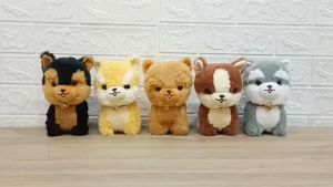 Boneka Standing Cute Baby Dog Shiba Corgi Husky