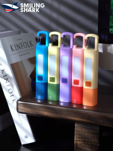 Smiling shark sd1023 LED torch light super bright Colour keychain light 3Mode Type-C rechargeable flashlight waterproof outdoors camping lamp night light