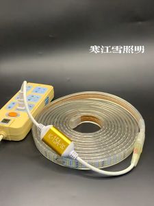 Cuộn đèn LED 2 hàng 2835 ánh Sáng Trắng + 4 đây nguồn đen