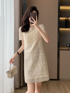 Elegant French Style Womens Dress Summer New Arrival Lace Short Skirt Slimming Premium Quality Fashionable Mini Dress