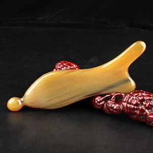 White Water Buffalo Horn Gua Sha Board Facial Beauty Massage Tool Universal Face Scraping Weapon Acupoint Stimulation Instrument