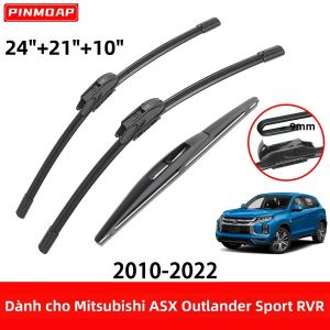 Bộ Gạt Nước Kính Chắn Gió Mitsubishi ASX Outlander Sport RVR 2010-2022 Bộ Gạt Nước Phía Trước Và Phía Sau 24 + 21 + 10 Cao Su Thay Thế Gạt Nước Ô Tô