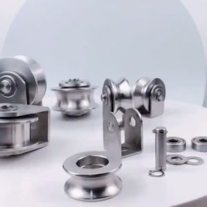 304 stainless steel bearing pulley U /V type wire rope groove