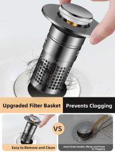YEMO | 304 Stainless Steel Anti-Odor Pop-Up Drain  for Washbasin