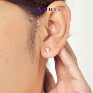 MEILYN Anting Tusuk Lapis Emas Motif Salib Simpul Gold Original 18K 0251230224