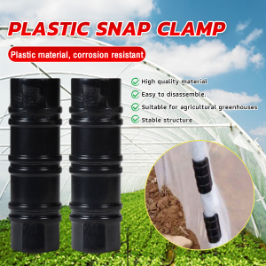 Onisa Greenhouse Frame Pipe Clip Fixed Pipe Clamps Plastic Black Snap Clamp for Greenhouse Banner Frame Shelters