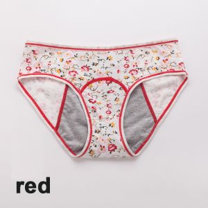 Leakproof Menstrual Panties Girls Menstrual Period Underwear Cotton Printed Menstruation Underpants for Teenager Student