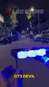 LAMPU TEMBAK LED 3 MATA SLIM GEPENG GT3 PUTIH KUNING DEVIL EYE EXTRA FAN COOLER