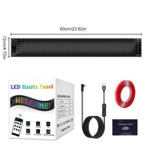 2025 LED Matrix Panel Flexible Screen APP Control LED Car Sign Programmable Display Animation Scrolling Sign Shop Bar Party