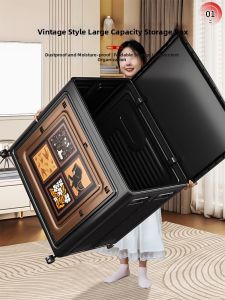 Large Capacity Mid-century Style Folding Storage Box