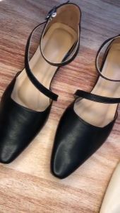 Sandal Sepatu Wanita Kekinian Hak 3cm Tali Gesper Bahan Kulit Sintetis Premium Terbaru