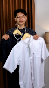 S&D PROJECT Baju Koko Muslim Ziyan Bahan Toyobo Warna Hitam M-XL Untuk Pria Dewasa Lengan Pendek