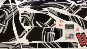 decal stiker klx 150 bf dekal stiker variasi striping custom fullbody hitam silver