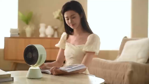 SG KK ONE MALL Silent Turbo USB Desk Fan w/ Night Light & Display | SG Cooling | Sleep Study Office Portable