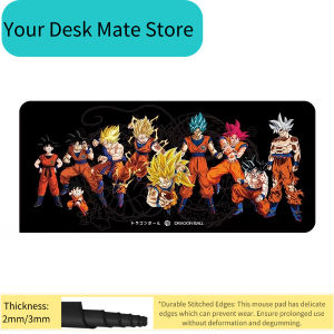Bandai | Boys Super Large E-sports Game Non-slip and Dirt-resistant Mouse Pad New Japanese Harajuku Dragon Ball Son Goku Vegeta Animation
