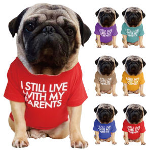 French Bulldog round Neck T-Shirt for Pets Baoguo Panda Teddy Dog Clothing Polyester Casual Style Pet Apparel Accessories