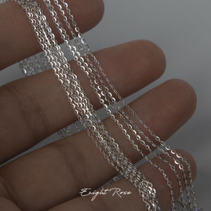 Shiny O Chain Necklace 925 Sterling Silver Ultra Fine Commuter Womens Simple Basic Fashion Jewelry Accessory That Doesnt Fade