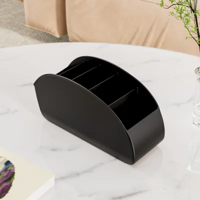 1pc Control Holder - Remote Caddy Tray Organizer for TV Media Players Pens Space-Saving Desktop & Bedside Table Organizer