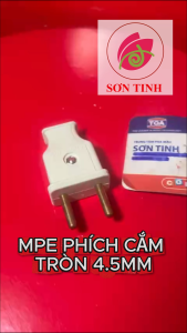 Phích cắm 2 chấu tròn 4.5mm 10A-250V MPE mã PL2