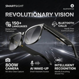 GUHUAVMI | Kính Thông Minh AI Dành Cho Nam Quay Video HD 1080P Camera 800W Gọi Bluetooth Bộ Nhớ 32GB Hỗ Trợ Dịch Thuật Ngôn Ngữ Tích Hợp ChatGPT