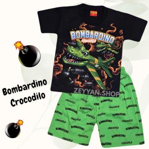 BAJU ANAK COWOK CEWEK MOTIF ANOMALI BOMBARDINO CROCODILO SETELAN ANAK MOTIF ANOMALI BOMBARDINO CROCODILO BAHAN KATUN Fashion